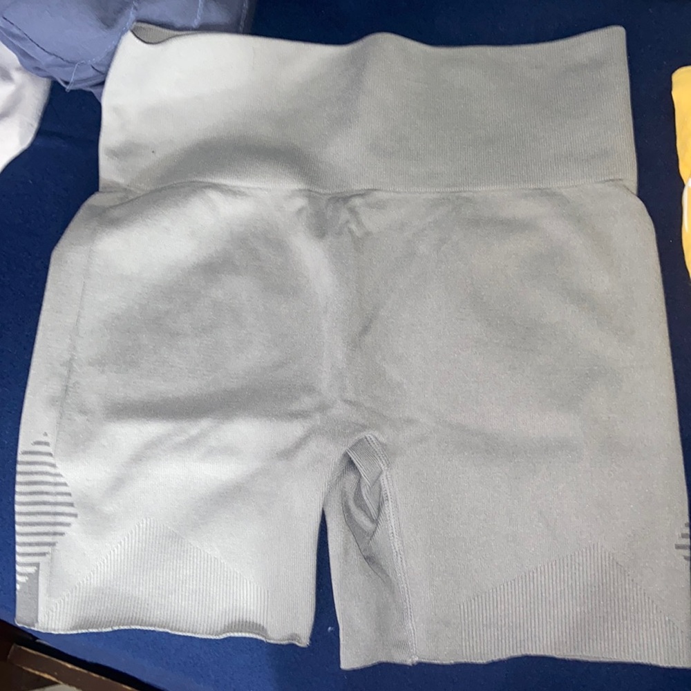 Gray Leggings cut into shorts